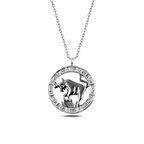 ​925 Ayar Gümüş Boğa Burcu Kadın Gümüş Kolye