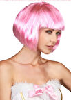 Parti Aksesuar Soft Pembe Renk Parti Peruğu Küt Saç