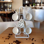 Fincan Askısı , Kahve Fincan Askılığı, Metal Masa Üstü , Tezgah Üstü Dolap Içi 