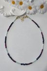 SERTİFİKALI AMAZONİT, YAKUT, LAPİS LAZULİ DOĞALTAŞ KOLYE 