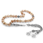 Kararmaz Metal Kazaz Püsküllü Küre Kesim Aytaşı Doğaltaş Tesbih