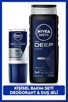 Nivea MEN Erkek Roll-on Deodorant Derma Control Clinical 50ml, Deep Dimension Duş Jeli 500ml