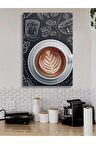 Cafe Caffe Cafeler Kahve Büfe Büfeler Için Abstract Trend Dekoratif Kanvas Canvas Tablo Tablolar
