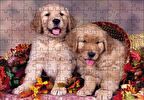 Cakapuzzle  Sepetteki Yavru Köpekler Puzzle Yapboz MDF Ahşap