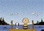 Cakapuzzle  Snoopy Charlie Kahverengi Puzzle Yapboz MDF Ahşap