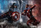Cakapuzzle  Captain America Iron Man Puzzle Yapboz MDF Ahşap