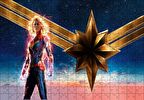 Cakapuzzle  Captain Marvel Brie Larson ve Yıldız Puzzle Yapboz MDF Ahşap