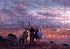 Cakapuzzle  Frozen 2 Queen Elsa, Anna, Olaf ve Kristoff Tepelerde Puzzle Yapboz MDF Ahşap