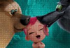 Cakapuzzle  Leylekler Filmi Kurt Ayı ve Bebek Puzzle Yapboz MDF Ahşap