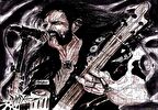 Cakapuzzle  Motörhead Lemmy Kilmister Elektrogitar Karikatürize Çizim Puzzle Yapboz MDF Ahşap