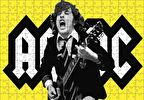 Cakapuzzle  ACDC Angus Young Sarı Zemin Puzzle Yapboz MDF Ahşap