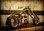 Cakapuzzle  Eski Görünüm Chopper Motorsiklet Puzzle Yapboz MDF Ahşap