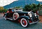 Cakapuzzle  Siyah Cadillac Antika Araba Puzzle Yapboz MDF Ahşap