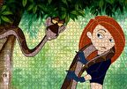 Cakapuzzle  Kim Possible ve Kahverengi Yılan Puzzle Yapboz MDF Ahşap
