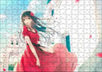 Cakapuzzle  Animasyon Filmi Kırmızılı Çiçekli Kız Puzzle Yapboz MDF Ahşap