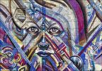 Cakapuzzle  Grafiti Sokak Sanatı Yüz Görseli Puzzle Yapboz MDF Ahşap