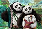 Cakapuzzle  Li Shan Ve Po İle Kung Fu Panda Görseli Puzzle Yapboz MDF Ahşap