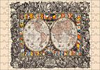 Cakapuzzle  Dünya Haritası Ülke Bayrakları Ve Tarihi Figür Görseli Puzzle Yapboz MDF Ahşap