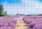 Cakapuzzle  Lavanta Tarlaları Arasındaki Kız Puzzle Yapboz MDF Ahşap