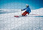 Cakapuzzle Tepeden İnen Kayakçı Siporu Puzzle Yapboz MDF Ahşap