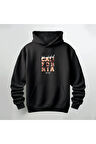 Wonderful California Baskılı Kapüşonlu Sweatshirt Hoodie Kalın Kumaş 3 İplik Şardonlu