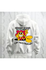 Call 1-800-PARSHEY Beyaz Kapüşonlu Sweatshirt Kalın Kumaş