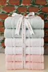 Camellia Havlu 6 Adet- Beyaz Pembe Mint