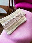 Jüt İp El Örgüsü Clutch Çanta