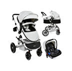 Yoyko Capsule Egg Travel Sistem Bebek Arabası Gri Silver