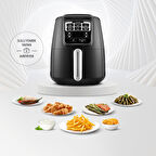 Karaca Air Pro Cook Xl 2 In 1 Konuşan Airfryer Fritöz Black Chrome 4 Kişilik