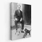Atatürk Portre Tablosu Mustafa Kemal Atatürk Dikdörtgen Dekoratif Kanvas Tablo-CE-55