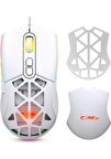 Claw's Nexus X1 12800 Dpi Makro Yazılımlı & Değiştirilebilir Kapaklı RGB Gaming Mouse - Beyaz