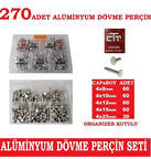 Alüminyum Dövme-Ezme Perçin Seti 270 Adet