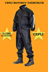 Motorcu Yağmurluk Takım (CEPLİ) Su Geçirmez Ekstra Esnek, Sağlam ve Hafif Pvc Kumaş, Kurye Yağmurluk