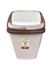 Polytime Klink Sallanır Kapak Ofis Banyo Mutfak Bahçe Çöp Kutusu Kovası / 20 Litre / Krem / 47x30x23 Cm.