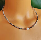 İnci Ceyt ve Hematit Doğal Taş Kolye – Nazar Koruyucu, Enerji Dengeleyici, Şık El Yapımı Kolye				