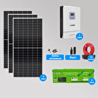 CKS ENERJI 3 kW Lityum Akülü Hazır Solar Paket Kolay Kurulum(ORTA PAKET)