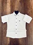 Beyaz Erkek Çocuk Uzun Kollu Düğmeli Yaka Klasik Gömlek-306090