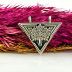 925 AYAR GÜMÜŞ 4 CM ÜÇGEN MUSKA KABI KOLYE