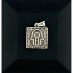 925 AYAR GÜMÜŞ KARE FATMANIN ELİ CEVŞEN KOLYE