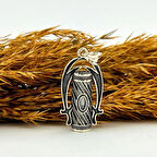 925 AYAR GÜMÜŞ ZÜLFİKAR KILIÇ DESENLİ CEVŞEN KOLYE