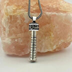 Zemzem İle Doldurulmuş Arapça "Hasan-Hüseyin" Yazılı 925 Ayar Gümüş Cevşen Kolye