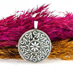 925 AYAR GÜMÜŞ AÇILIR KAPANIR MADALYON KOLYE