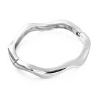 Çelik Gümüş Kaplama Tiffany Kadın Kelepçe Bileklik Kadın Bilezik