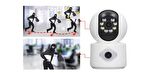 qasulYeni Nesil Çift Kameralı Biri Sabit Biri Hareketli Güvenlik Kamerası Çift Lens 2MP Gece Görüşlü