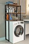 Steel Desing Çamaşır Makinesi Üstü Banyo Rafı – 3 Katlı Metal Gövdeli Düzenleyici, Depolama ve Çok Amaçlı Dolap