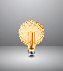 Özel Tasarım E27 Rustik Ampul Vintage Amber (Kırılmaz Plastik Gövde)