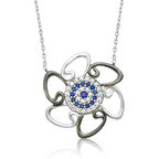 925 Ayar Gümüş Nazarlı Vav Kadın Gümüş Kolye