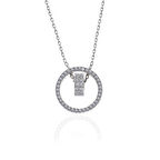 925 Ayar Gümüş İç İçe Geçmiş Halka Kadın Kolye