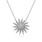 ​925 Ayar Gümüş Güneş Kadın Gümüş Kolye